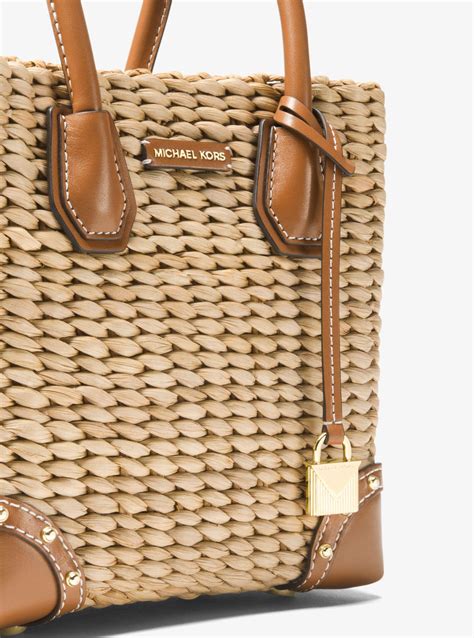 michael kors malibu straw bag